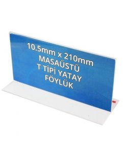 105mm x 210mm Masaüstü Föylük T Tipi Yatay