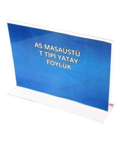 A5 (148mm x 210mm) Masaüstü Föylük T Tipi Yatay