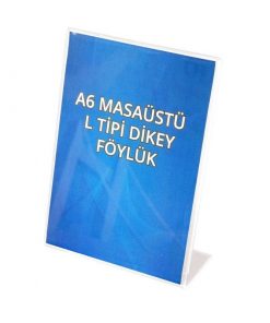 A6 (105mm x 148mm) Masaüstü Föylük L Tipi Dikey