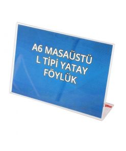 A6 (105mm x 148mm) Masaüstü Föylük L Tipi Yatay