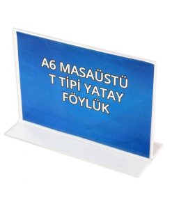 A6 (105mm x 148mm) Masaüstü Föylük T Tipi Yatay