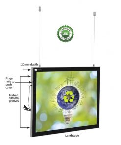 Magneco Poster LED Light Box Çift Taraflı